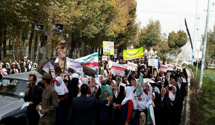 راهپیمایی یوم الله ۱۳ آبان در بخش قهدریجان برگزار شد+تصاویر