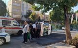واژگونی آمبولانس در اصفهان؛ حال مصدومان خوب است