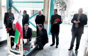 غبارروبی مزار شهدای فلاورجان با حضور استاندار اصفهان