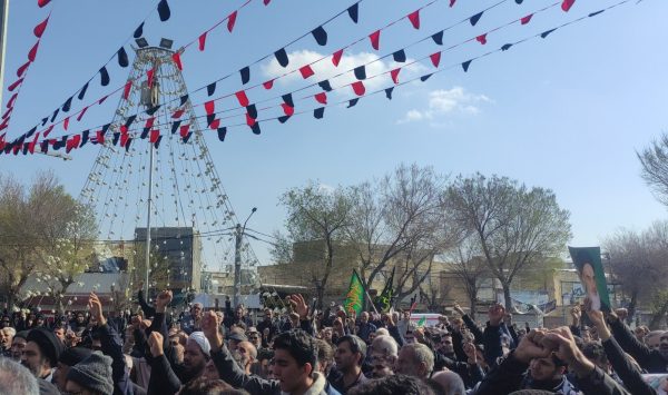 تجمع انتقام‌جویی شهادت رهبر معظم انقلاب در شهرستان فلاورجان