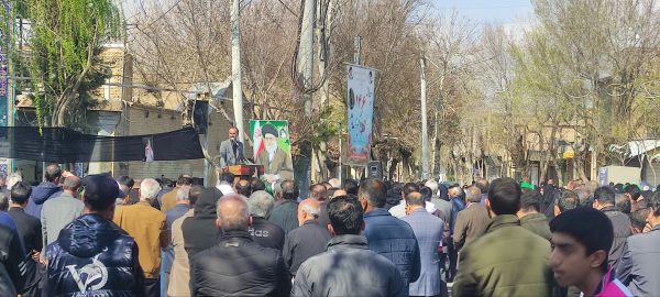 تجمع انتقام‌جویی شهادت رهبر معظم انقلاب در شهرستان فلاورجان