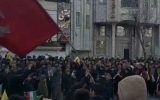 تجمع مردم عزادار خمینی شهر در پی شهادت رهبر انقلاب