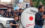 طنین نوای «یا حسین» در داران؛ تجمع بزرگ عزاداران حسینی در شب تاسوعا