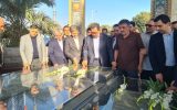 ادای احترام وزیر صمت به شهدای اصفهان؛اتابک مسائل صنعت را بررسی می‌کند
