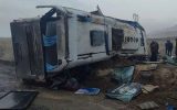واژگونی اتوبوس در محور فولادشهر ـ نجف‌آباد ۶ مصدوم داشت