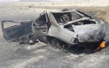 پژو آردی در اتوبان کاشان-قم طعمه آتش شد